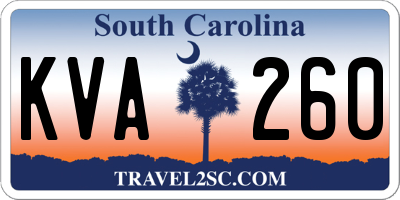SC license plate KVA260