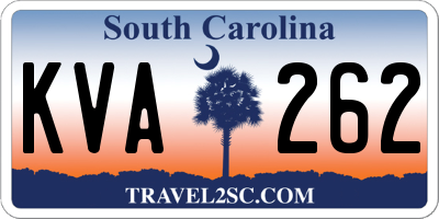 SC license plate KVA262