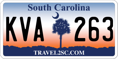 SC license plate KVA263