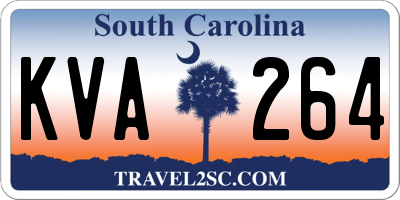 SC license plate KVA264