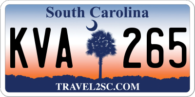 SC license plate KVA265