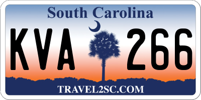 SC license plate KVA266
