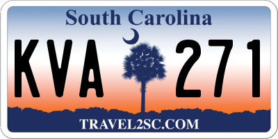 SC license plate KVA271