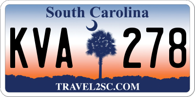 SC license plate KVA278