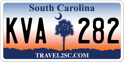 SC license plate KVA282