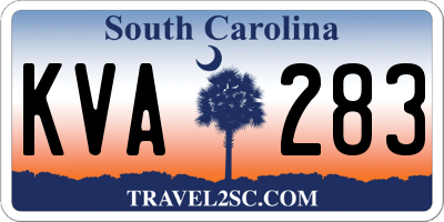SC license plate KVA283
