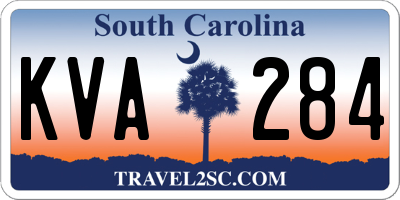 SC license plate KVA284