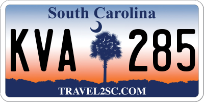 SC license plate KVA285