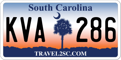 SC license plate KVA286