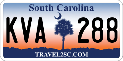 SC license plate KVA288