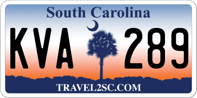 SC license plate KVA289