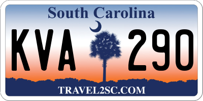 SC license plate KVA290