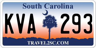 SC license plate KVA293