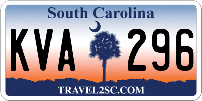 SC license plate KVA296