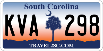 SC license plate KVA298
