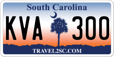 SC license plate KVA300