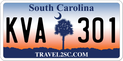 SC license plate KVA301