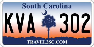 SC license plate KVA302