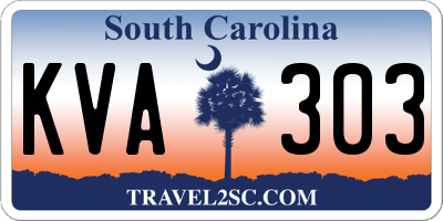SC license plate KVA303