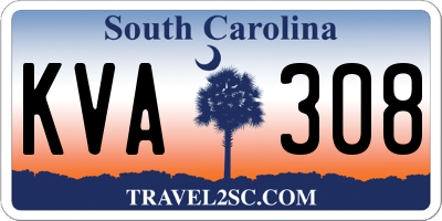 SC license plate KVA308
