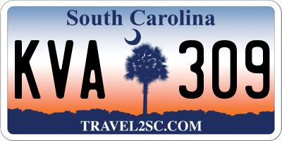 SC license plate KVA309