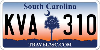SC license plate KVA310