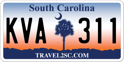 SC license plate KVA311