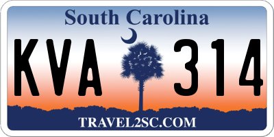 SC license plate KVA314
