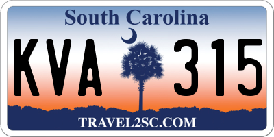 SC license plate KVA315