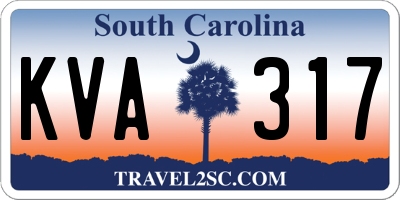 SC license plate KVA317