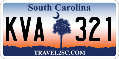 SC license plate KVA321