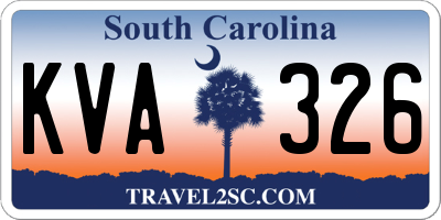 SC license plate KVA326