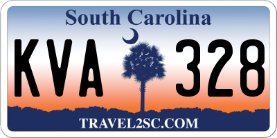 SC license plate KVA328