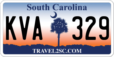SC license plate KVA329