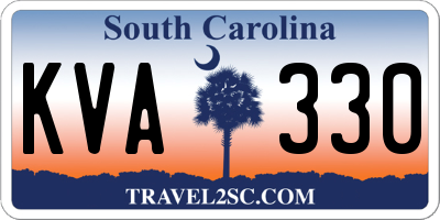 SC license plate KVA330