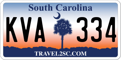 SC license plate KVA334