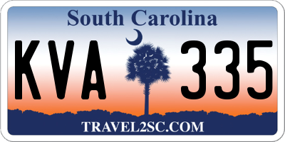 SC license plate KVA335