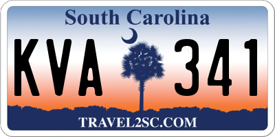 SC license plate KVA341