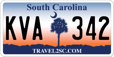 SC license plate KVA342