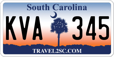 SC license plate KVA345