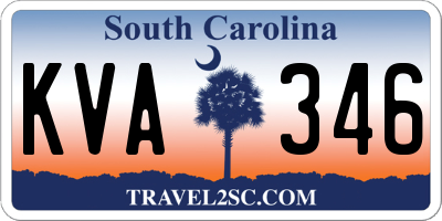 SC license plate KVA346