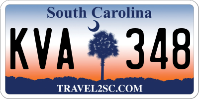 SC license plate KVA348