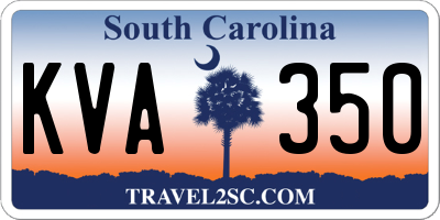 SC license plate KVA350