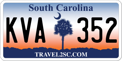 SC license plate KVA352