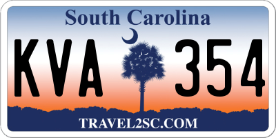 SC license plate KVA354