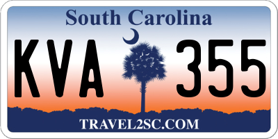 SC license plate KVA355
