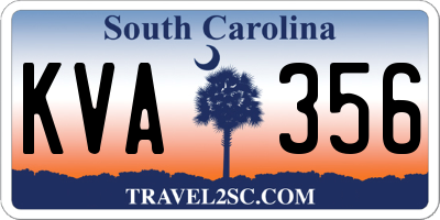 SC license plate KVA356
