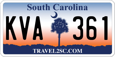 SC license plate KVA361