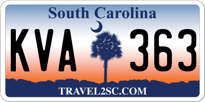 SC license plate KVA363