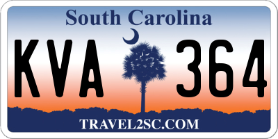 SC license plate KVA364